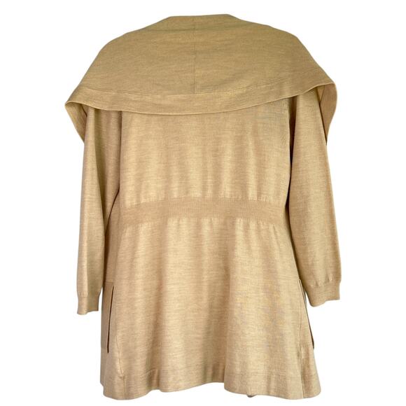 Theory Womens Wool Maritza B New Steady Open Cardigan Camel Size Small‎ Preppy - Picture 2 of 5
